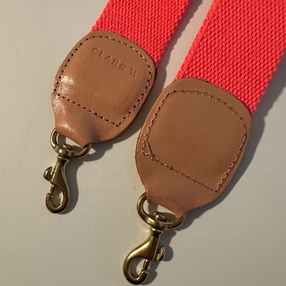 Clare V. Neon Crossbody Strap with Leather Accents - Picture 1 of 4
